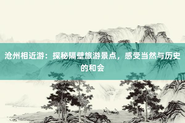 沧州相近游：探秘隔壁旅游景点，感受当然与历史的和会