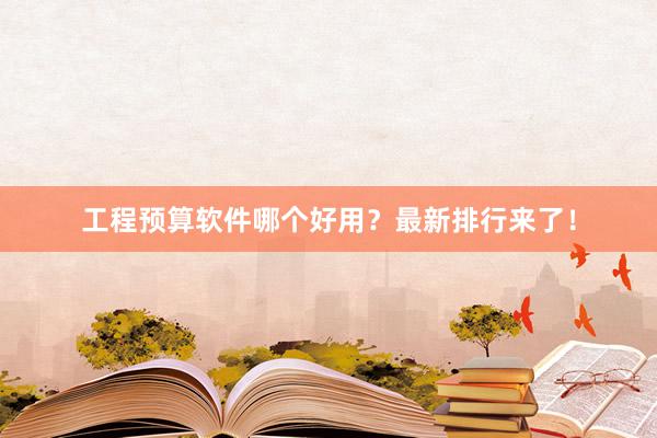 工程预算软件哪个好用？最新排行来了！