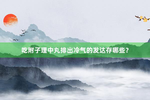 吃附子理中丸排出冷气的发达存哪些？